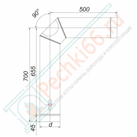 Элемент подключения VBR, черный (НЕРЖ-439/0,8) d-120 (Вулкан)