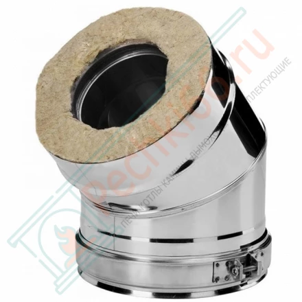 Отвод 45° V50R с изол (AISI-310S/0,8-AISI-304/0,5) d-200/300 (Вулкан-Cerablanket)