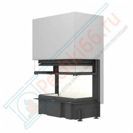 Топка Дельта 1000 B три стекла принтинг черный шамот (Экокамин)