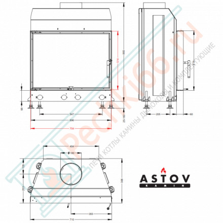 Каминная топка М 700 Б (Астов)