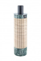 Дымоход с регистром Окаменевшее дерево перенесённый рисунок + Жадеит, d-115, L=1000 мм (Feringer)