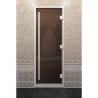 Стеклянная дверь DoorWood «Хамам Престиж Бронза» 200х90 см