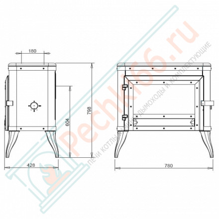 Печь-камин TENNESSEE антрацит (INVICTA)