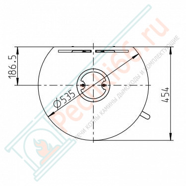 Печь-камин Toledo, черная(Thorma) до 180 м3