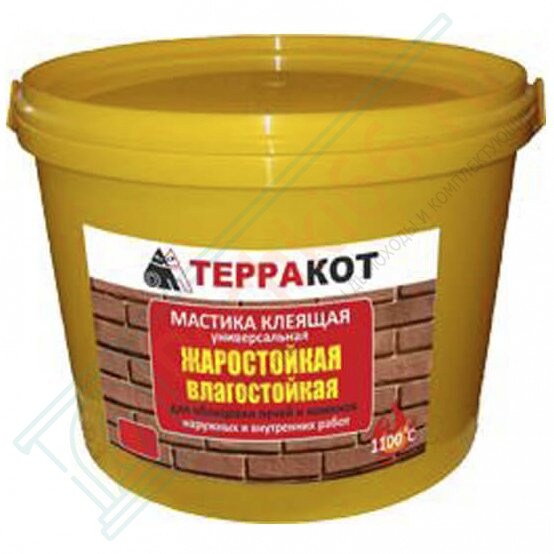 Мастика жаростойкая, универсальная "Терракот" 2,5 кг (Терракот) в Казани