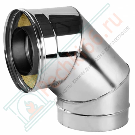 Отвод 90° V50R с изол (AISI-321/0,5-ОЦИНК/0,5) d-180/280 (Вулкан)