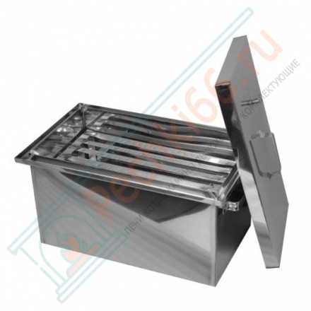 Коптильня нержавеющая с гидрозатвором большая (Везувий)