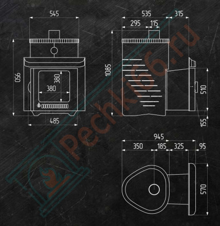 Печь для бани Макси ПФ (Лайн) (Ферингер)