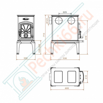 Чугунная печь 40CBS (Dovre)