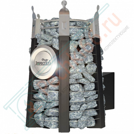 Банная печь Екатерина СТОУН с панорамным стеклом (Добросталь)