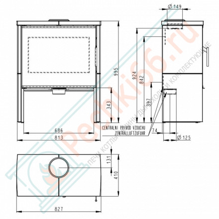 Печь-камин Riano N керамика (Romotop)