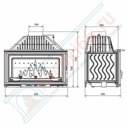 Чугунная топка W15 18 kW (Kaw-Met)