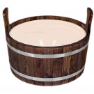 Шайка двуручная 12л. с пластмассовой вставкой, Дуб в темном (Woodson) Шайка двуручная 12л. с пластмассовой вставкой, Дуб в темном (Woodson)