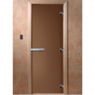 Дверь стеклянная для бани, бронза матовая 1700х700 (DoorWood) Дверь стеклянная для бани, бронза матовая 1700х700 (DoorWood)