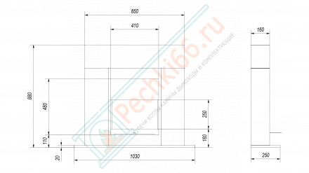Биокамин WHISKEY 2, гранит (Kratki)