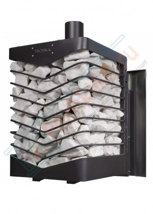 Печь для бани № 07МСП с парогенератором и с сеткой для камней