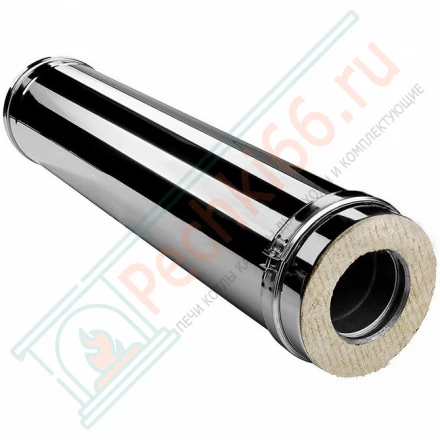 Сэндвич труба V50R с изол L=1000 (AISI-321/0,8-AISI-304/0,5) d-120/220 (Вулкан)