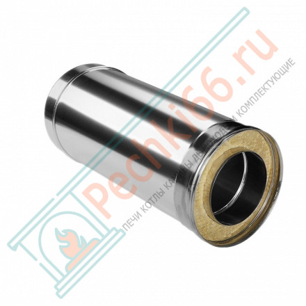 Сэндвич труба для дымохода L=500 (НЕРЖ-321/0,5-НЕРЖ-439/0,5) d-300/380 (Дымок-Lux)