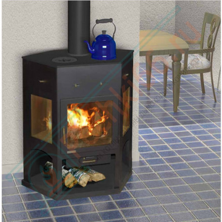 Печь-камин Енисей с плитой (Мета-Бел)