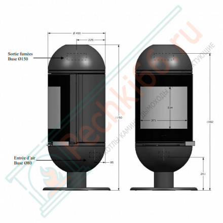 Печь-камин ALTAIS (INVICTA)