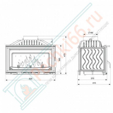 Чугунная топка W15 Eko 9.4 kW (Kaw-Met)