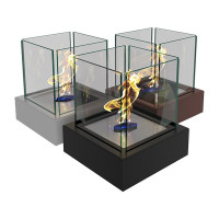 Настольный биокамин Quant Metall, коричневый (ZeFire)