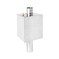 Бак нержавейка на трубе 80 л. d-115 прямоугольный AISI 439 (Россия)