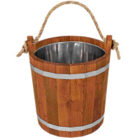 Запарник 12л. с нержавеющей вставкой, ДУБ (Woodson)