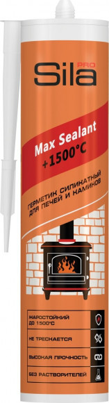 Герметик силикатный термостойкий Max Sealant +1500°, 290 мл (Sila PRO) в Казани