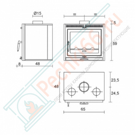 Стальная топка E 65/58M (Piazzetta) 10 кВт