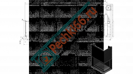 Чугунная топка Amelia right BS guillotine (Kratki)