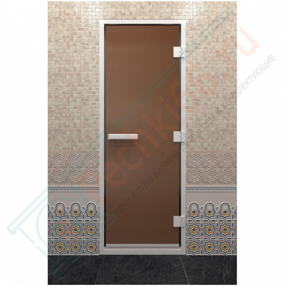 Стеклянная дверь DoorWood Хамам Бронза матовая 190х70 (по коробке) в Казани