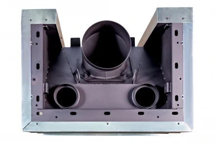 Каминная топка Дельта 800 P три стекла принтинг подовое горение (Экокамин)