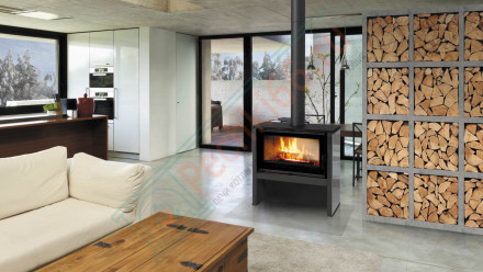 Печь-камин JUNO/12/C, черный (Kratki)