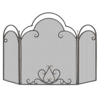 Экран каминный С130S, серебро (Везувий)