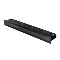 Прямая вентиляционная решетка 800 х 80 (мм) черная (Молодой-Урал)