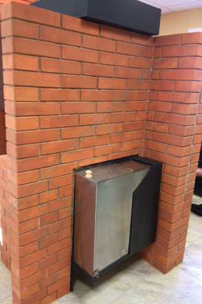 Печь для бани № 05, под обкладку, с баком 72 л (Тройка)