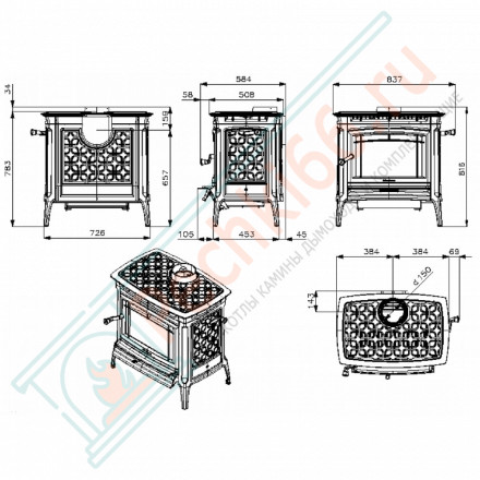 Чугунная дровяная печь Manchester (Hergom)