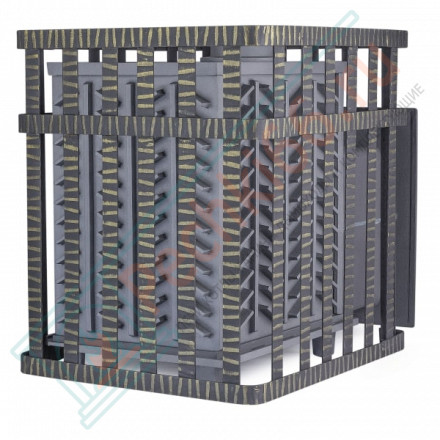 Чугунная печь для бани Гефест GFS-ЗК 30 (П) в сетке (ТехноЛит)