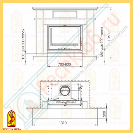 Облицовка Валенсия 700-800, бежевый, коричневый (Мета)