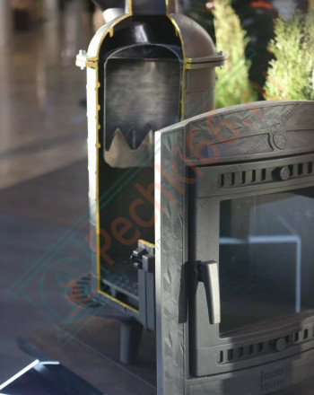 Печь для бани Атмосфера L+, усиленная каменка, комбинированная облицовка талькохлорит (ProMetall)