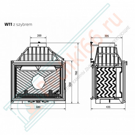 Чугунная топка W11 (Kaw-Met)