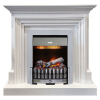 Электрический Каминокомплект Bradford - Белый с очагом Danville Chrome FB2