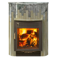 Портал для печи (Мини или Оптима) серии 'Ламель' - Жадеит + Сильвия Оро (Feringer)