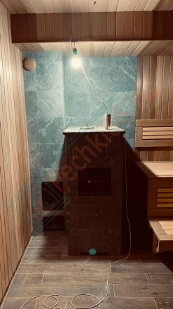 Печь для бани ИзиСтим Геленджик в талькохлорите под ключ (монтаж 03.04.2021)