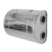 Бак выносной горизонтальный с эллюминатором для теплообменника (НЕРЖ-439/0,8мм) 80 л (УМК)