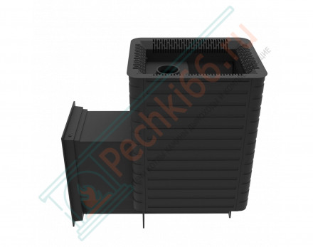 Печь для бани Фаворит 15 Д-2, каминная дверца, с теплообменником (Березка)