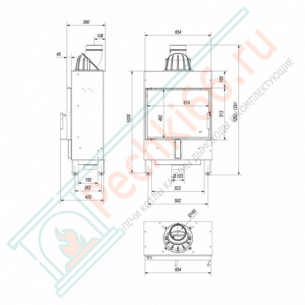 Стальная топка LUCY/12/SLIM (Kratki)