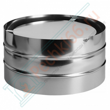 Зонт с ветрозащитой без изол (НЕРЖ-321/0,5) d-200 (Дымок-Lux)