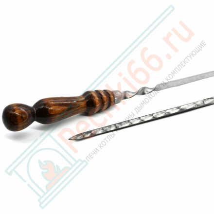 Комплект 6 шампуров из нерж. ст 3 мм. с д/р, (450х12х3 мм)